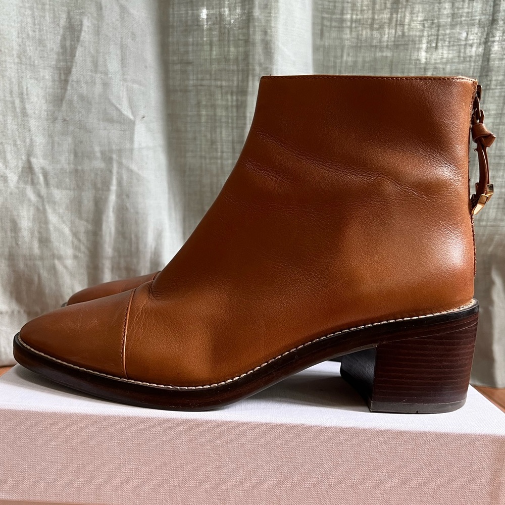 ColeHaan Grand OS Signature Brown Leather Ankle Boots